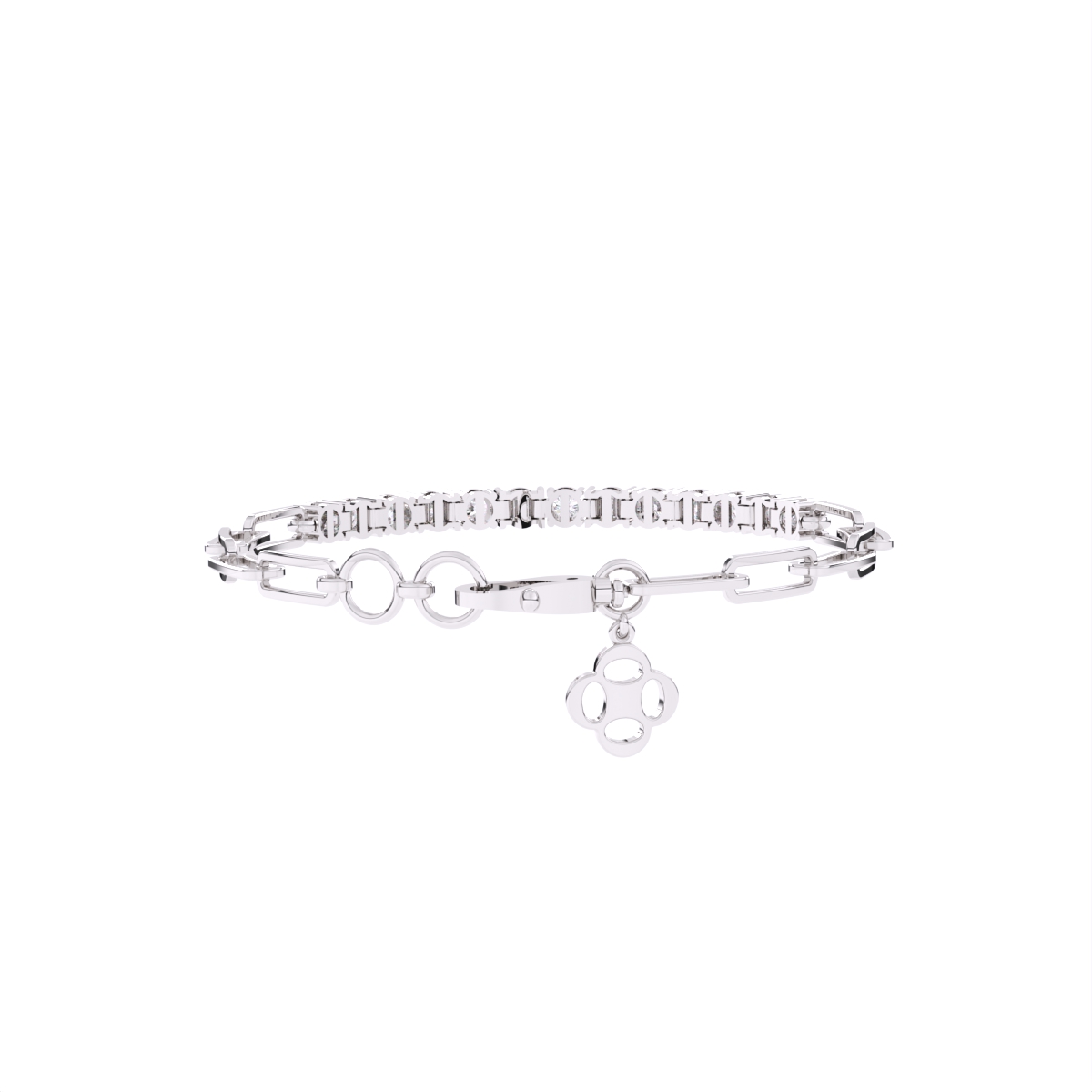 Round lab Diamond Gold Bracelet